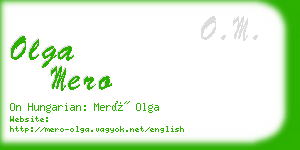 olga mero business card